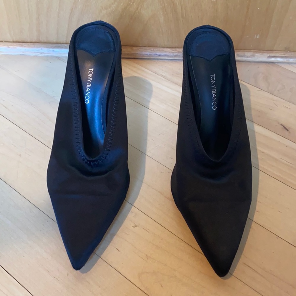 Tony Bianco Black Pointed Toe Heels